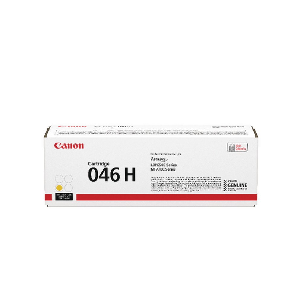 Canon 046HY Yellow High Capacity Laser Toner Cartridge 1251C002