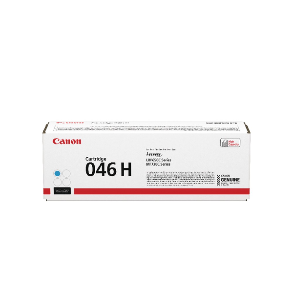 Canon 046HC Cyan High Capacity Laser Toner Cartridge 1253C002