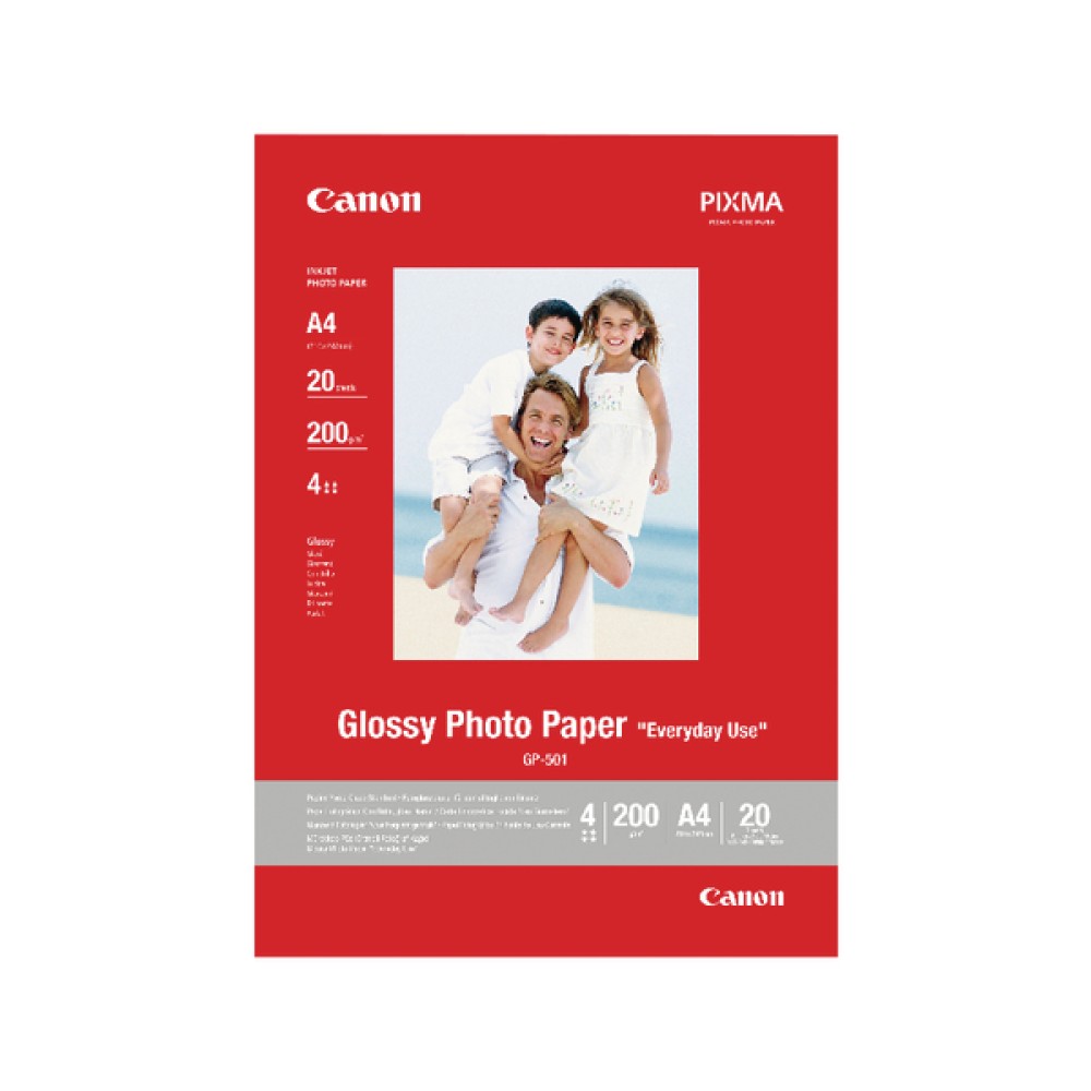 Canon A4 Glossy Photo Paper 200gsm (20 Pack) 0775B082
