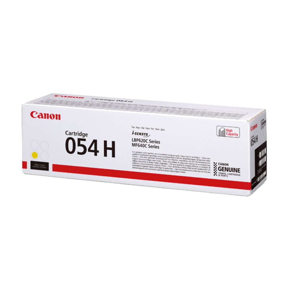 Canon 054 High Yield Laser Toner Cartridge Yellow 3025C002