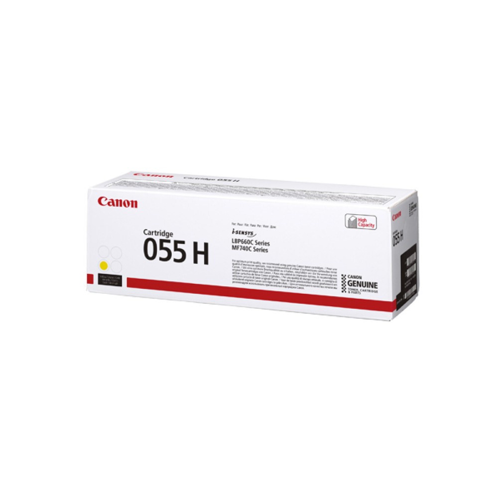 Canon 055 High Yield Laser Toner Cartridge Yellow 3017C002