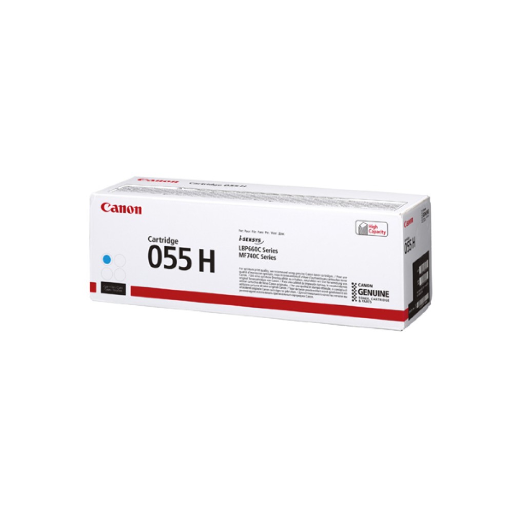 Canon 055 High Yield Laser Toner Cartridge Cyan 3019C002