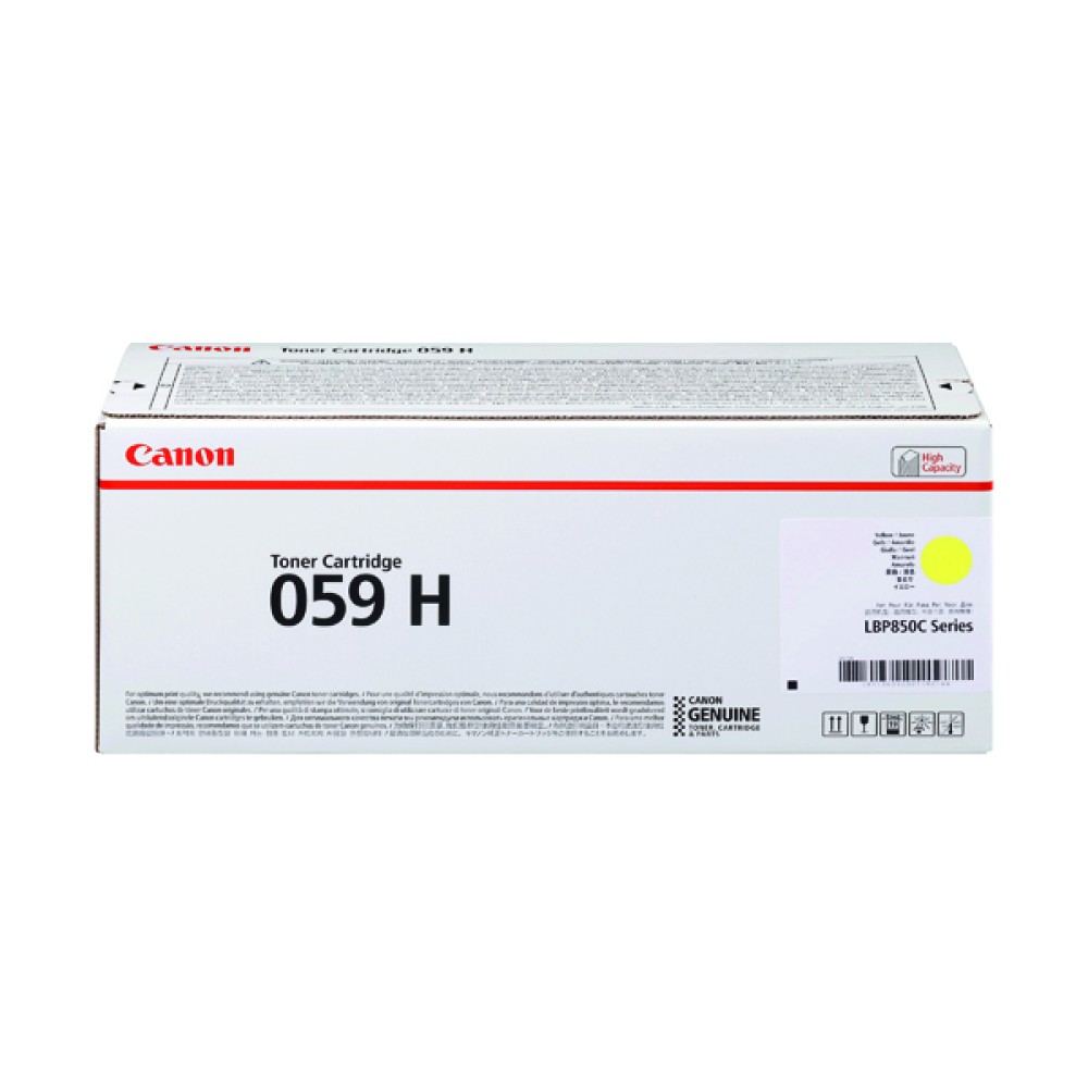 Canon 059H Yellow High Yield Laser Toner Cartridge 3624C001