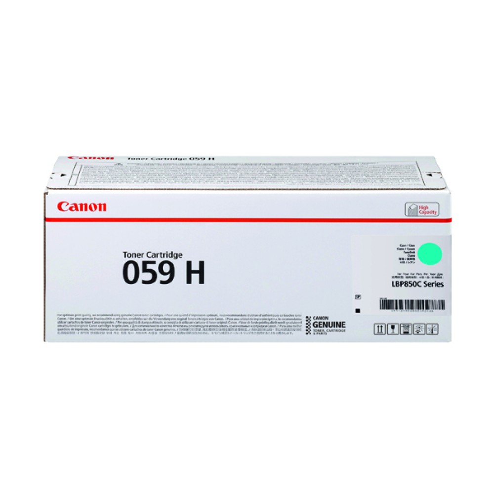 Canon 059H Cyan High Yield Laser Toner Cartridge 3626C001