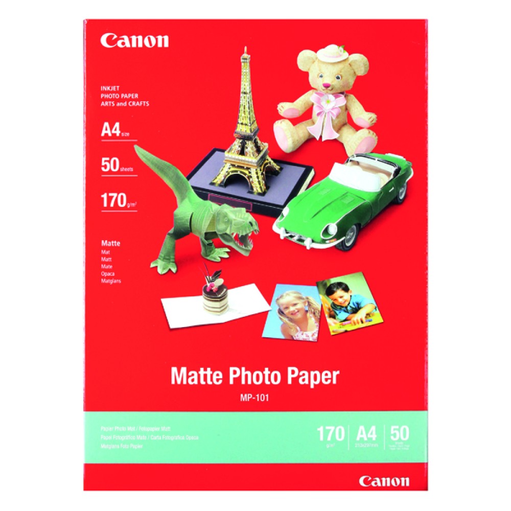 Canon A4 Matte Photo Paper 170gsm (50 Pack) MP-101 A4
