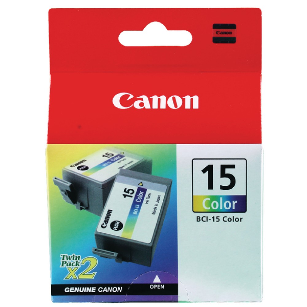 Canon BCI-15C Colour Inkjet Cartridges (2 Pack) 8191A002