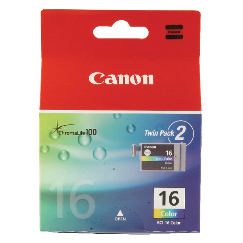 Canon BCI-16 Colour Inkjet Cartridges (2 Pack) 9818A002