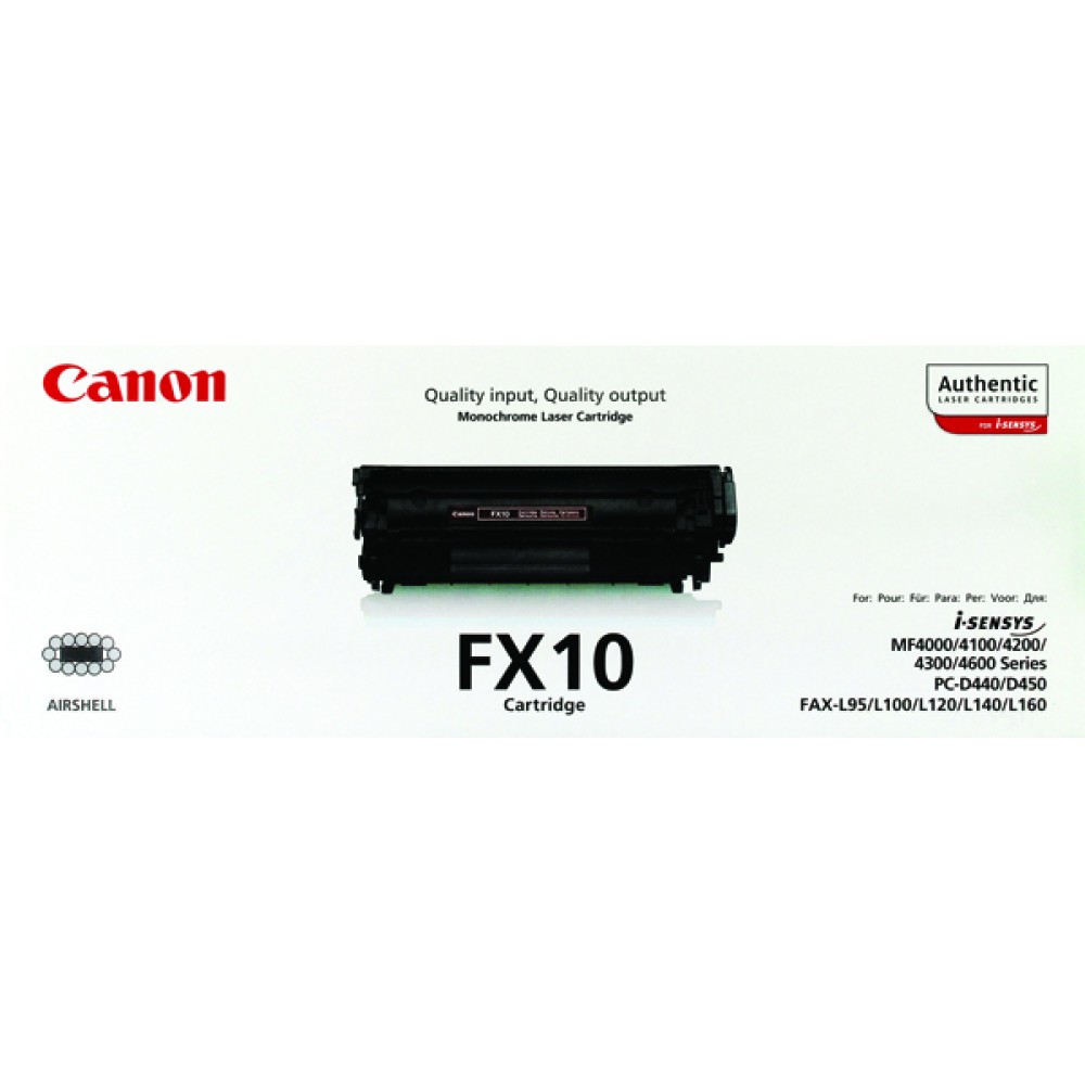 Canon FX-10 Black Toner Cartridge 0263B002