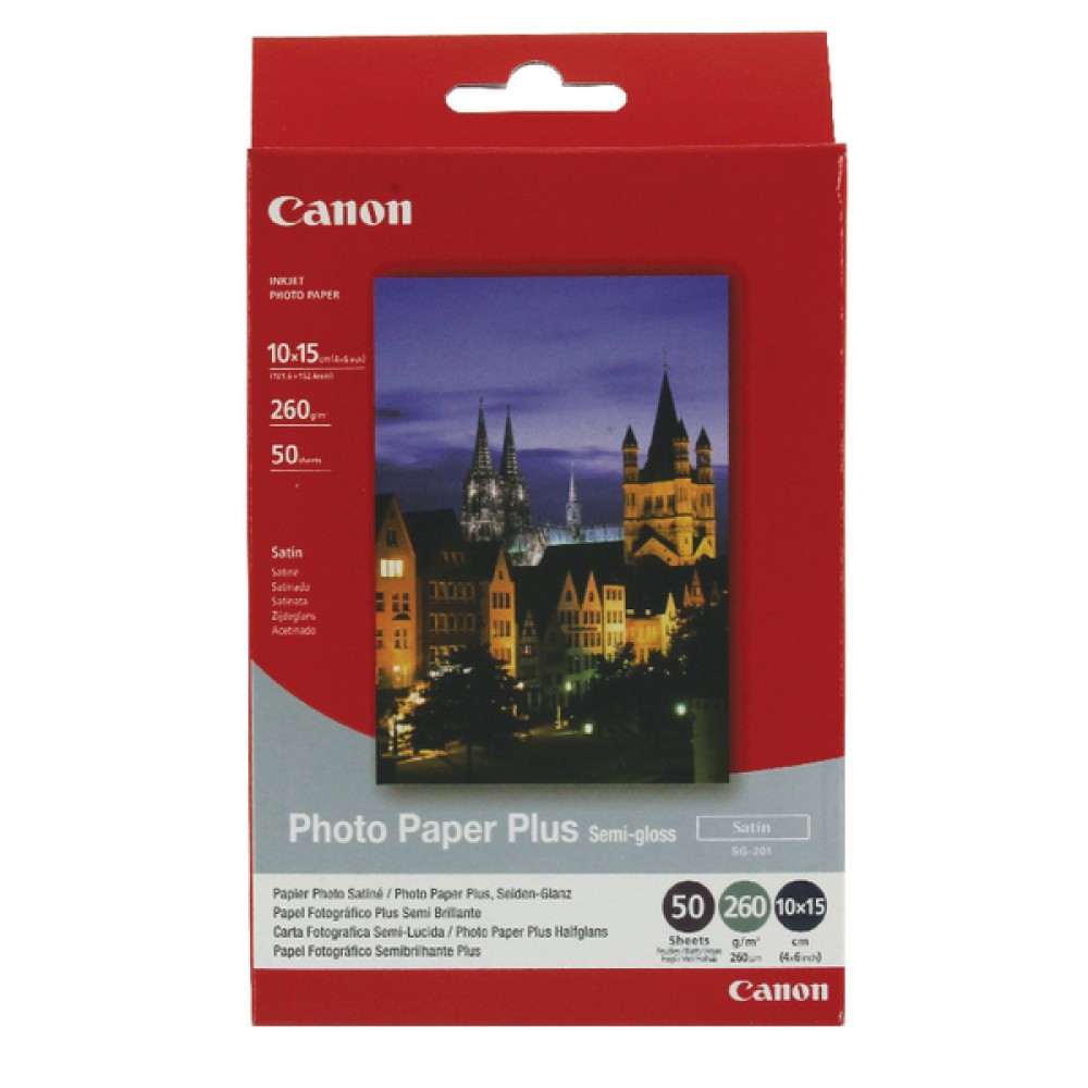 Canon Photo Paper Plus Semi-Gloss 4x6in (50 Pack) 1686B015