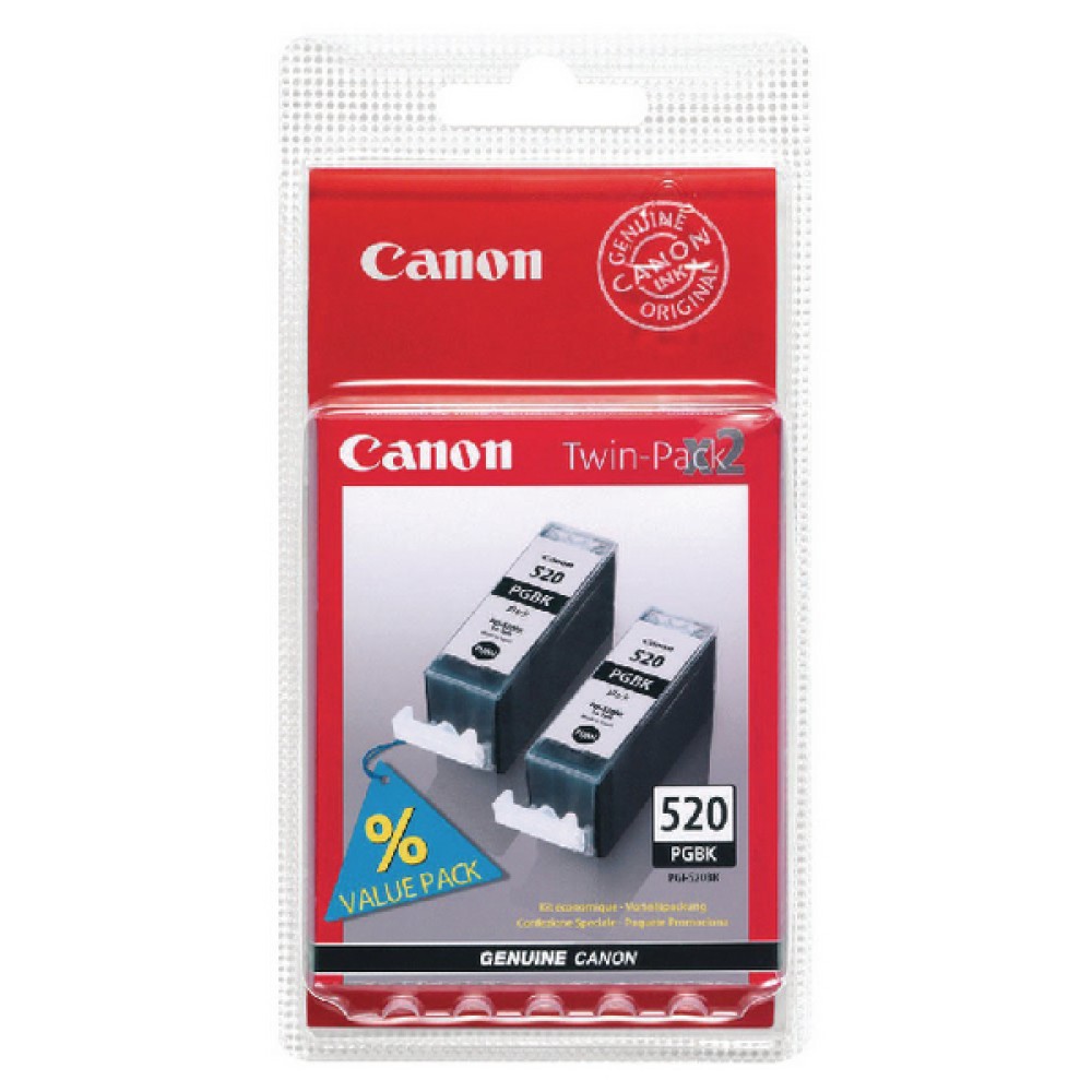 Canon PGI-520 Black Inkjet Cartridges (2 Pack) 2641B002