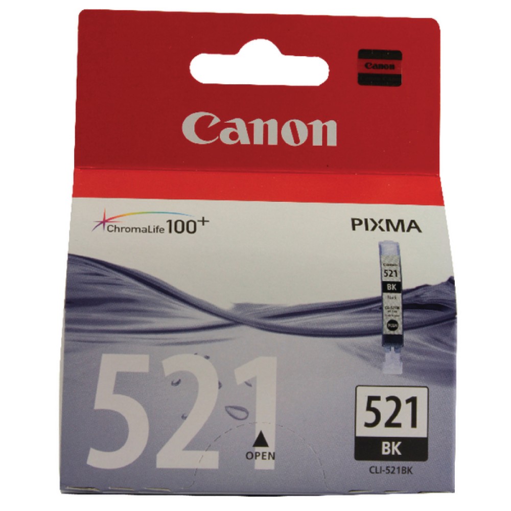 Canon CLI-521BK Black Inkjet Cartridge 2933B001