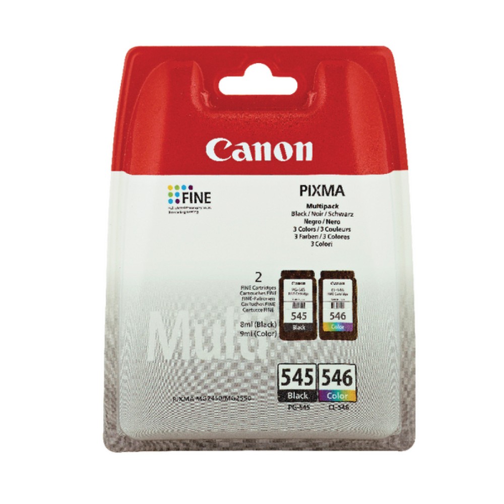 Canon PG-545/CL-546 Black/Colour Inkjet Cartridges (2 Pack) 8287B005