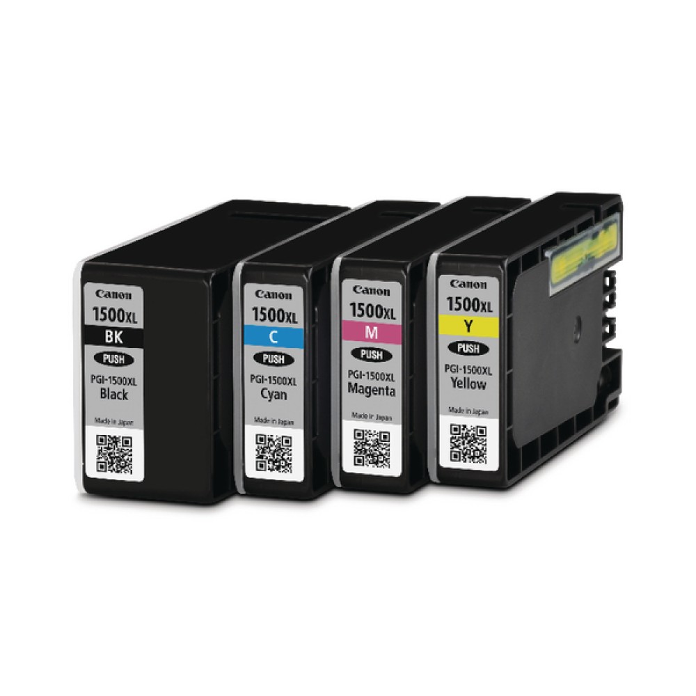 Canon PGI-1500XL Cyan/Magenta/Yellow/Black Inkjet Cartridges High Yield (4 Pack) 9182B004