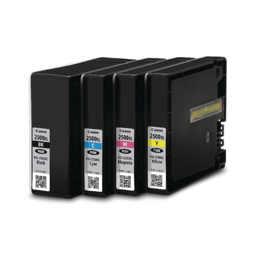 Canon PGI-2500XL Cyan/Magenta/Yellow/Black Inkjet Cartridges High Yield (4 Pack) 9254B004