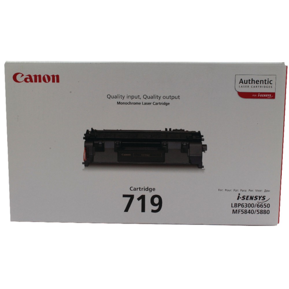 Canon 719 Black Toner Cartridge 3479B002