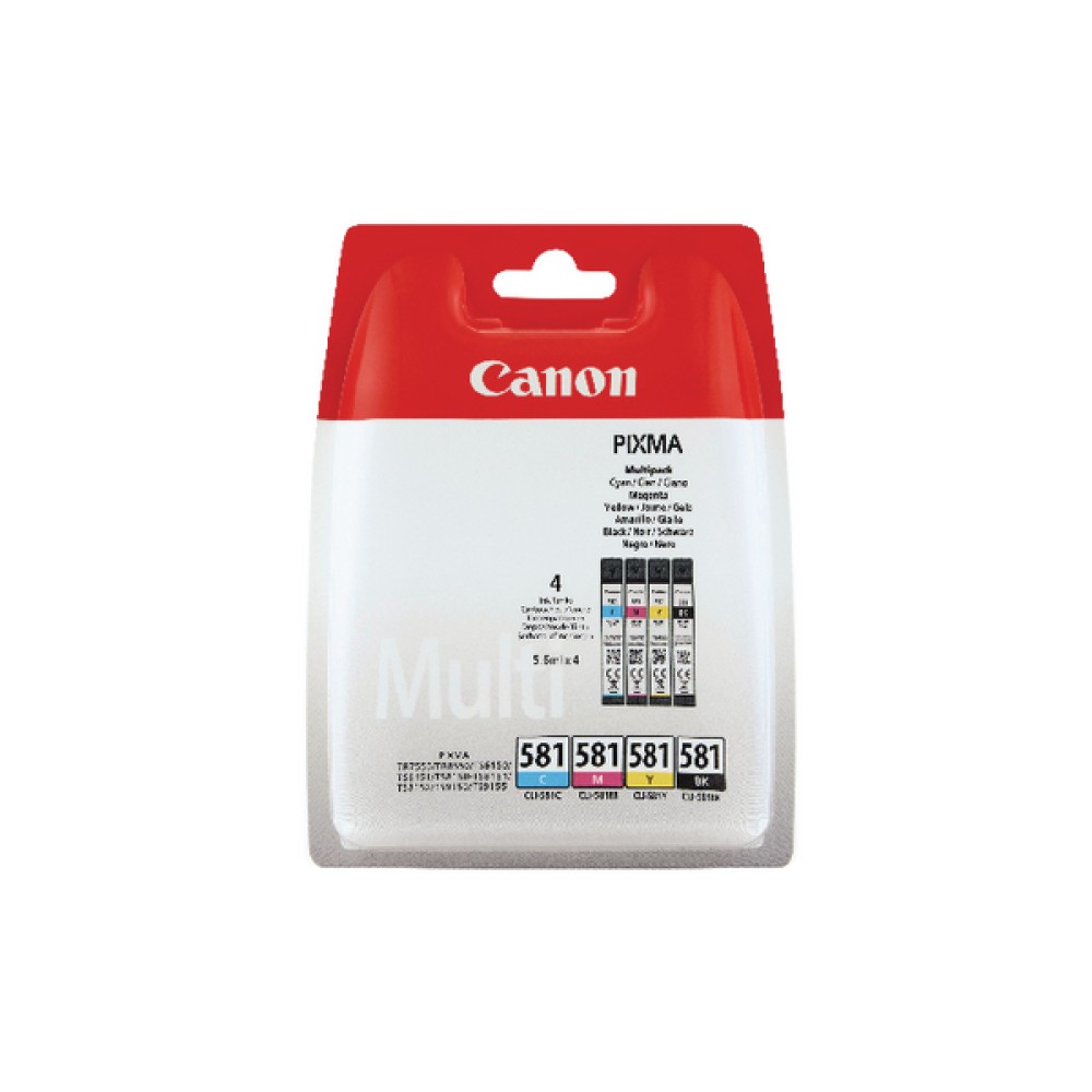 Canon CLI-581 Cyan/Magenta/Yellow/Black Ink Cartridge Multi Pack 2103C004