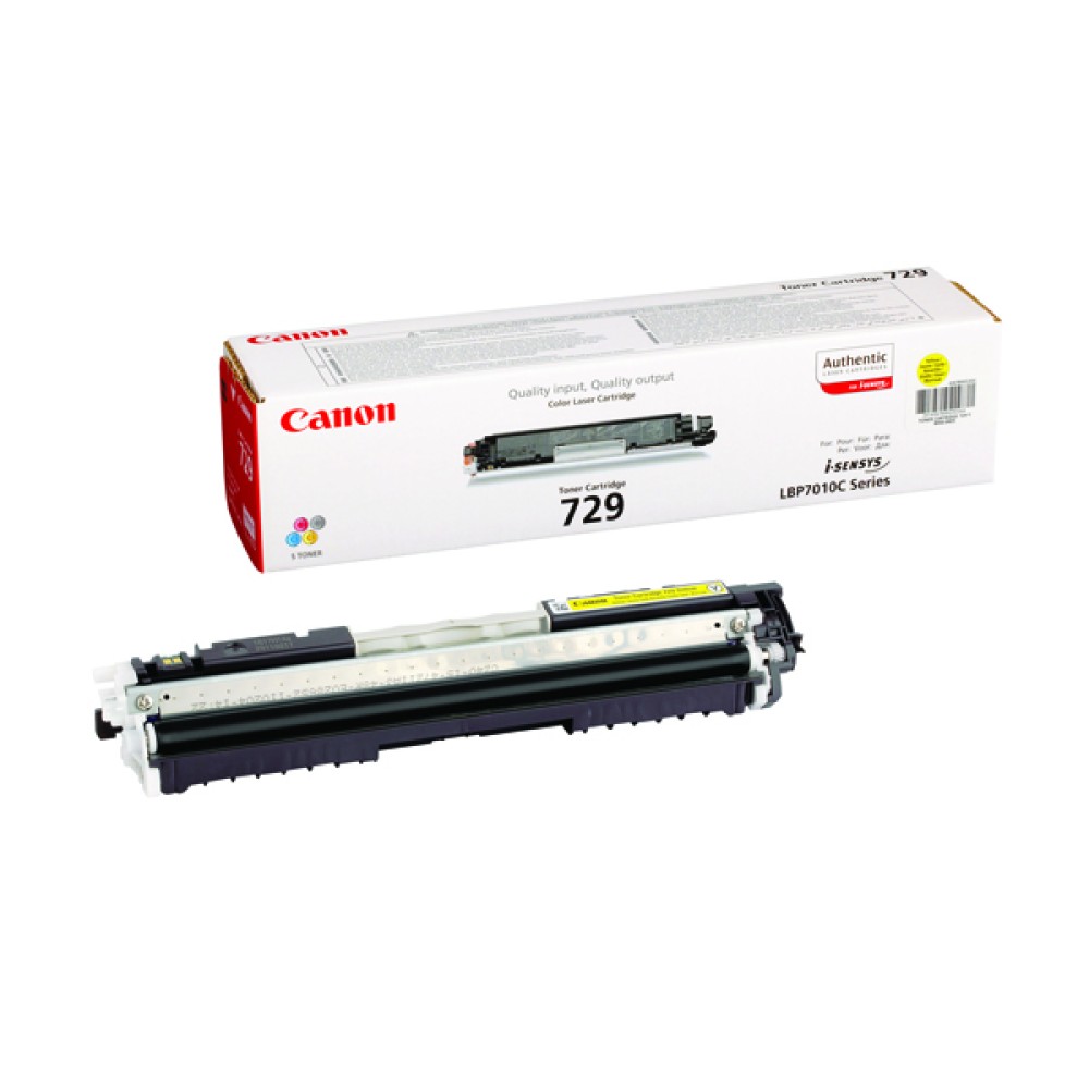 Canon LBP7010C Yellow Laser Toner Cartridge 729Y 4367B002