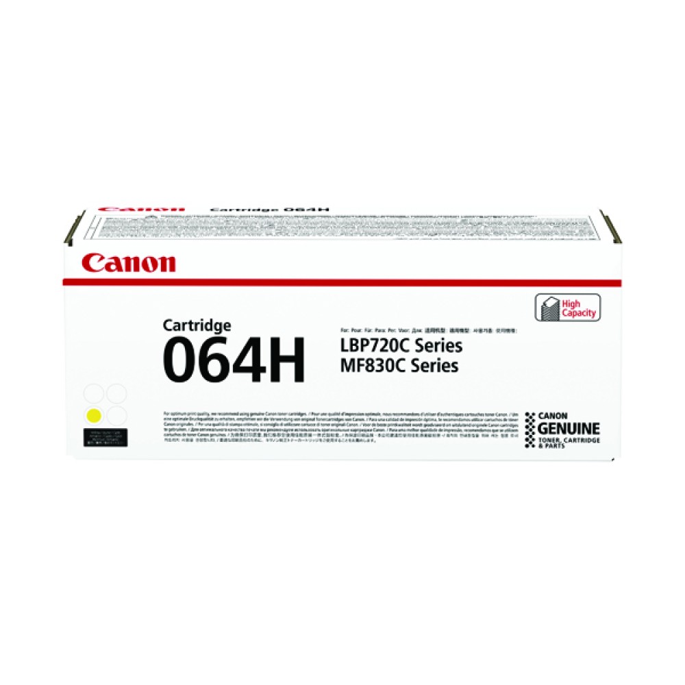 Canon Cartridge 064 High Yield Yellow Laser Toner Cartridge 4932C001