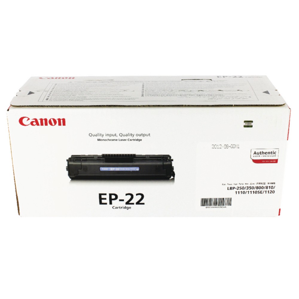 Canon EP-22 Black Toner Cartridge 1550A003
