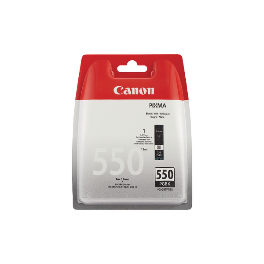 Canon PGI-550PGBK Black High Yield Inkjet Cartridge 6496B001