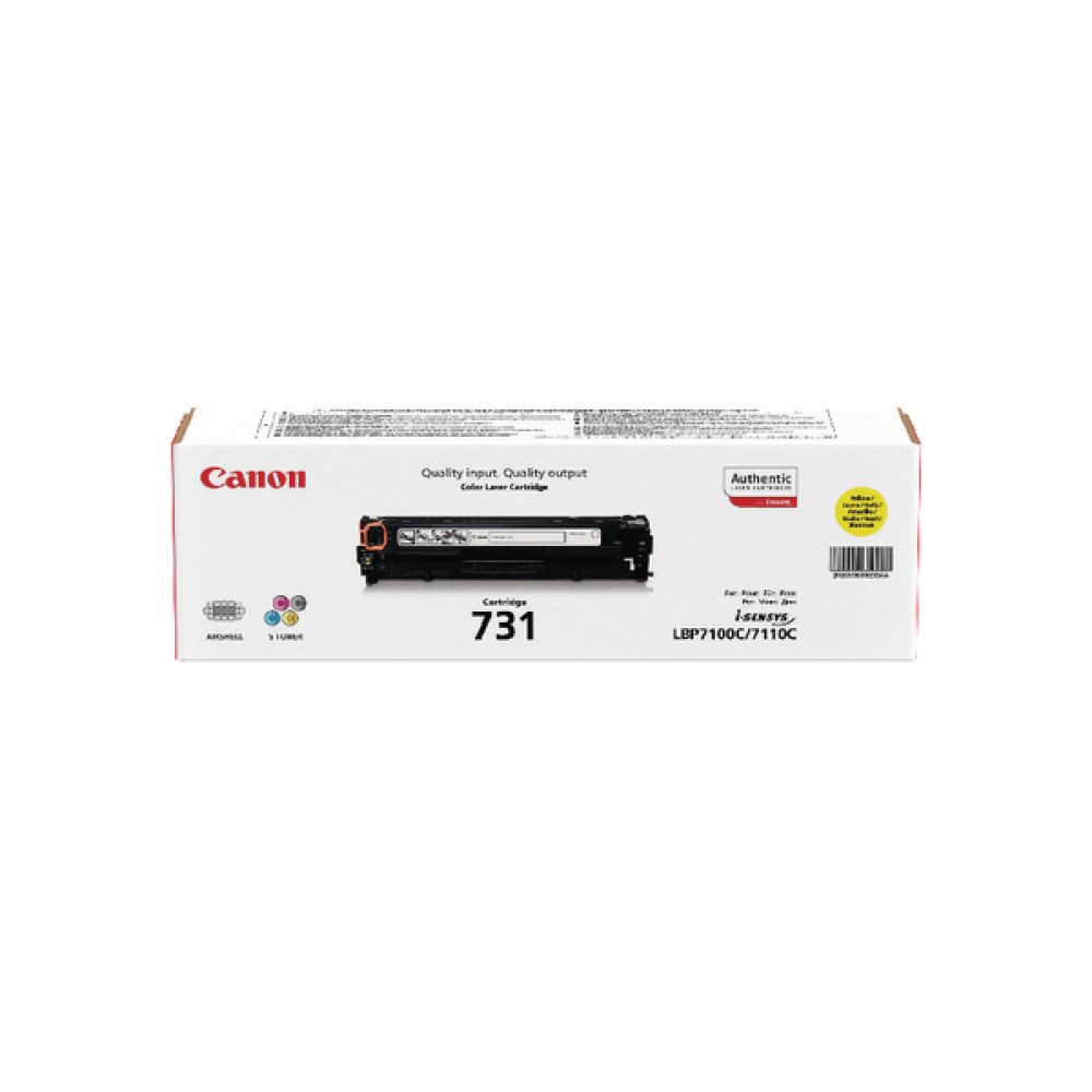 Canon 731Y Yellow Toner Cartridge 6269B002