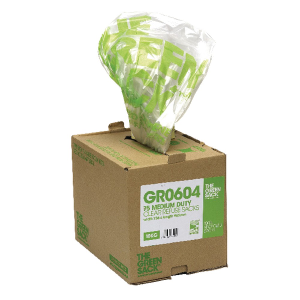 The Green Sack Refuse Bag in Dispenser Clear (75 Pack) GR0604