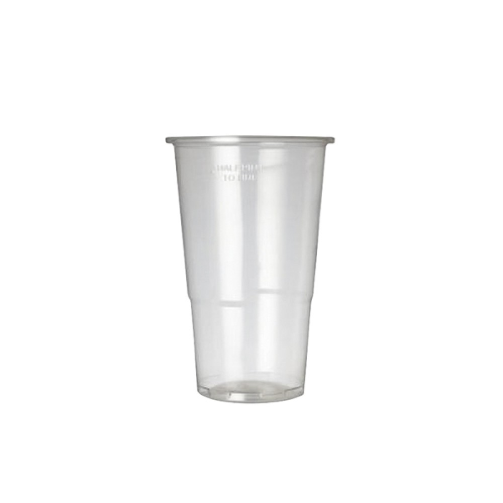 Plastic Half Pint Glass Clear (50 Pack) 0510033