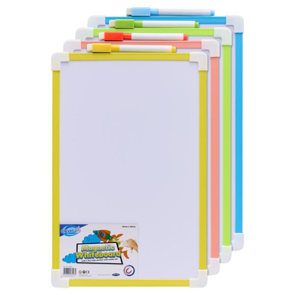 Clever Kidz Magnetic Dry Wipe Whiteboard
