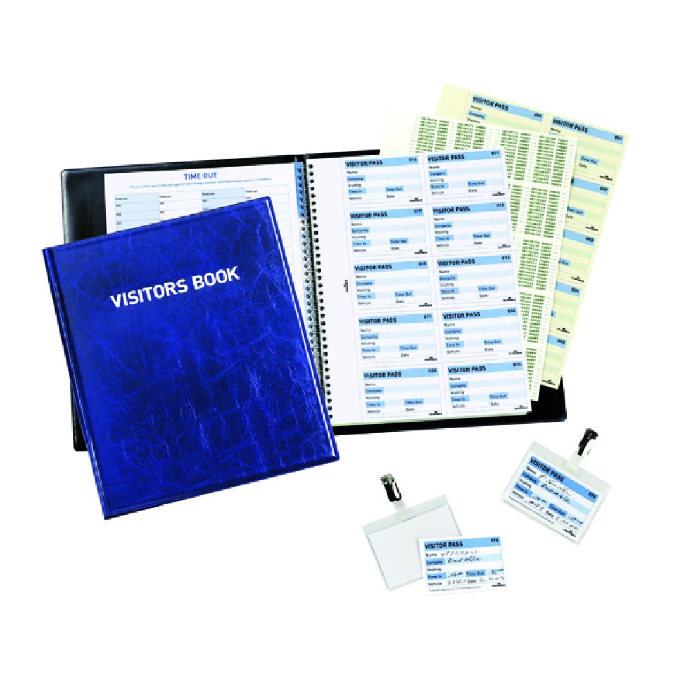 Durable Visitors Book with 100 Badge Inserts 1463/00
