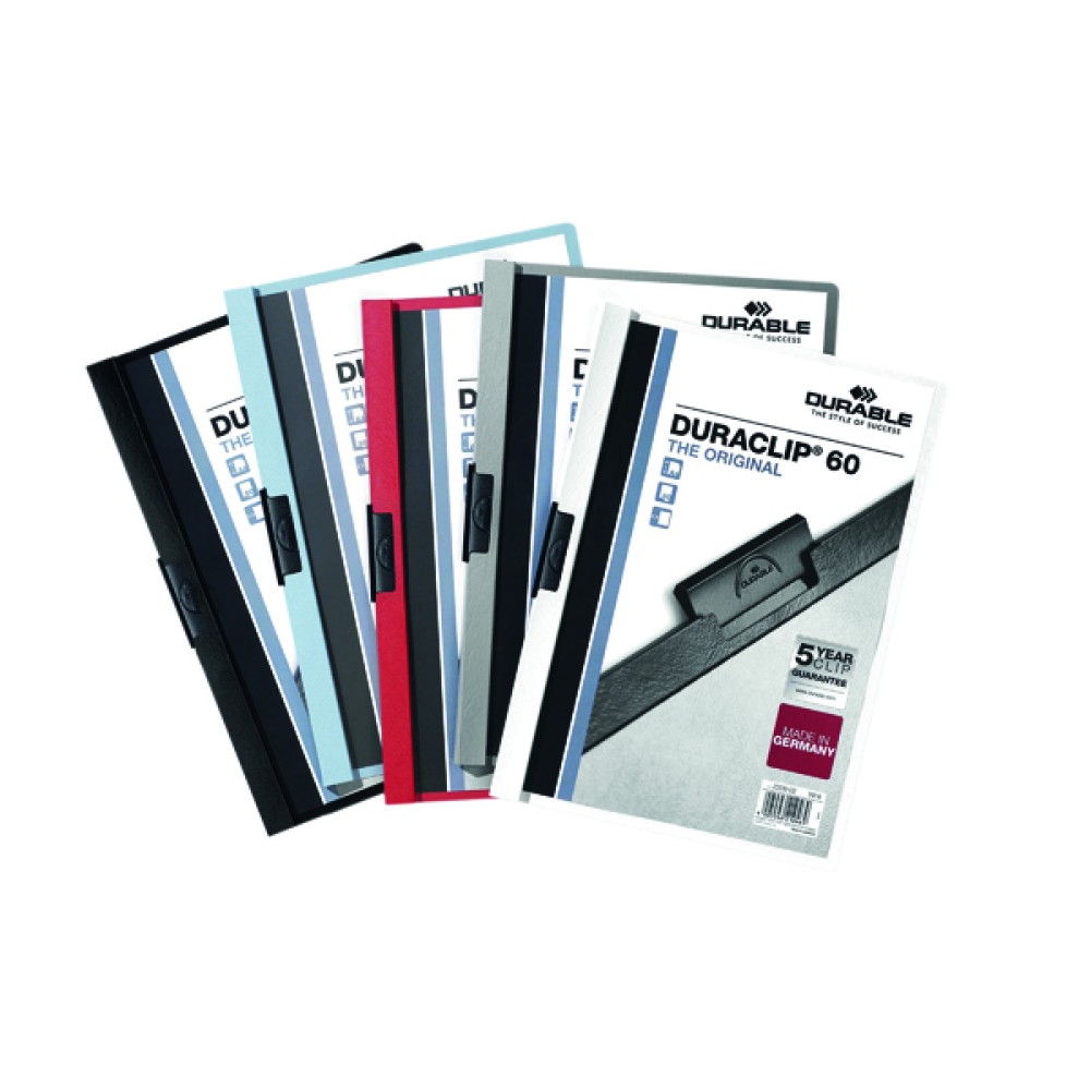 Durable 6mm Duraclip File A4 Assorted (25 Pack) 2209/00