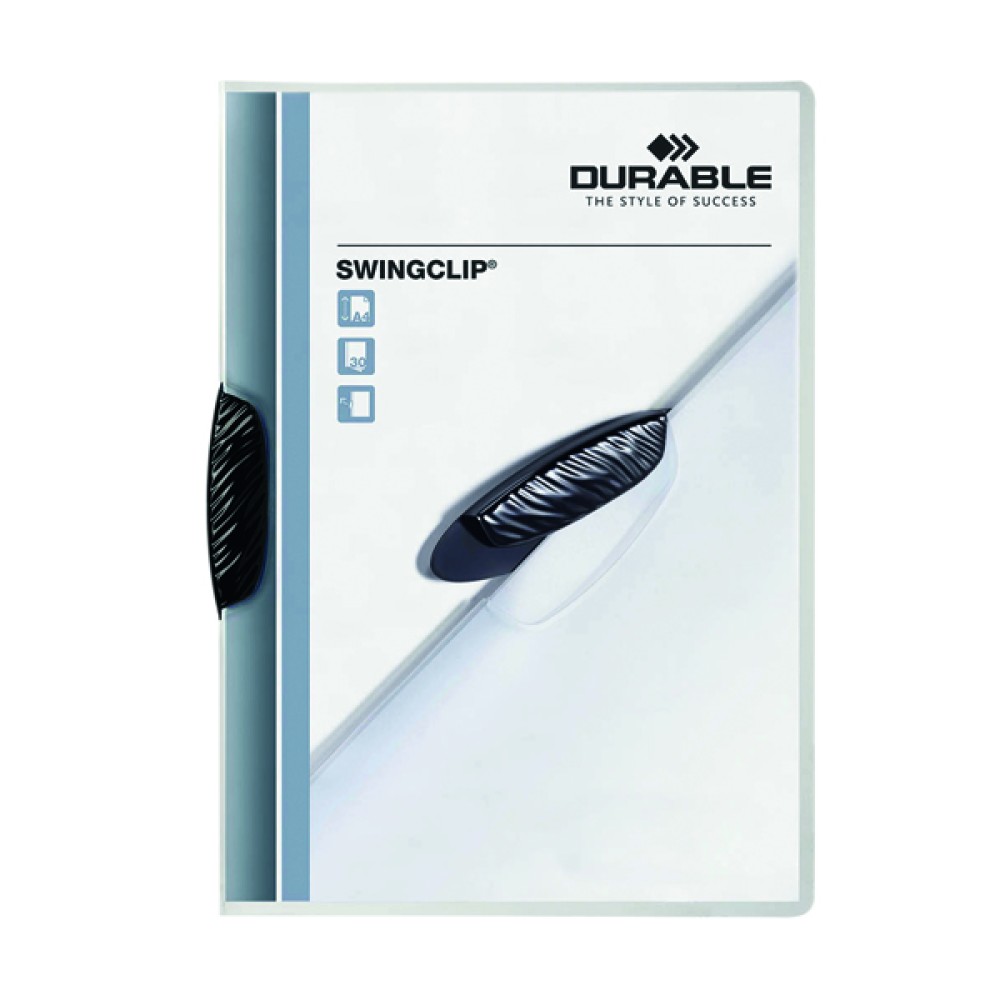 Durable Swingclip Clip Folder A4 Black (25 Pack) 2260/01