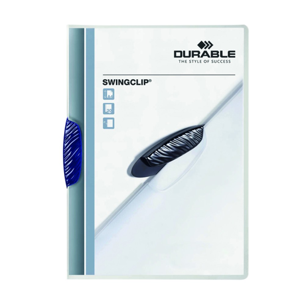 Durable Swingclip Clip Folder A4 Dark Blue (25 Pack) 2260/07