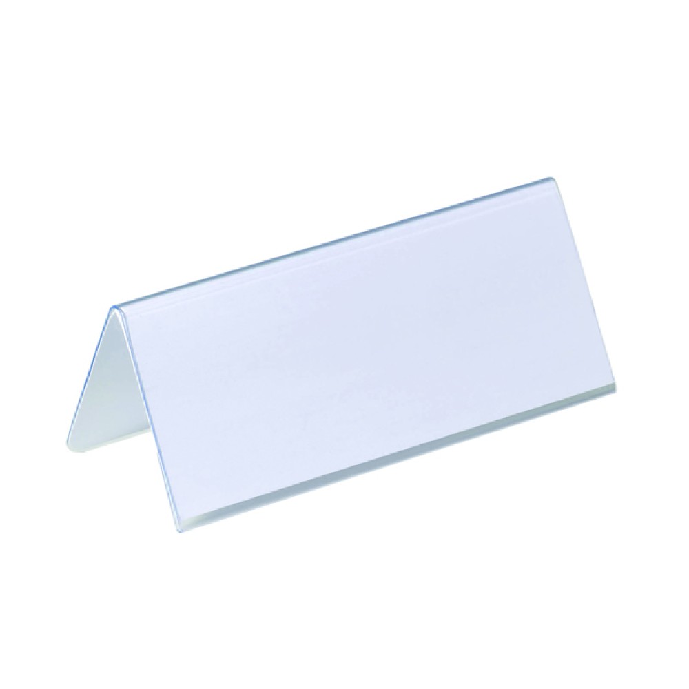 Durable Table Place Name Holder 61x150mm Transparent (25 Pack) 8050