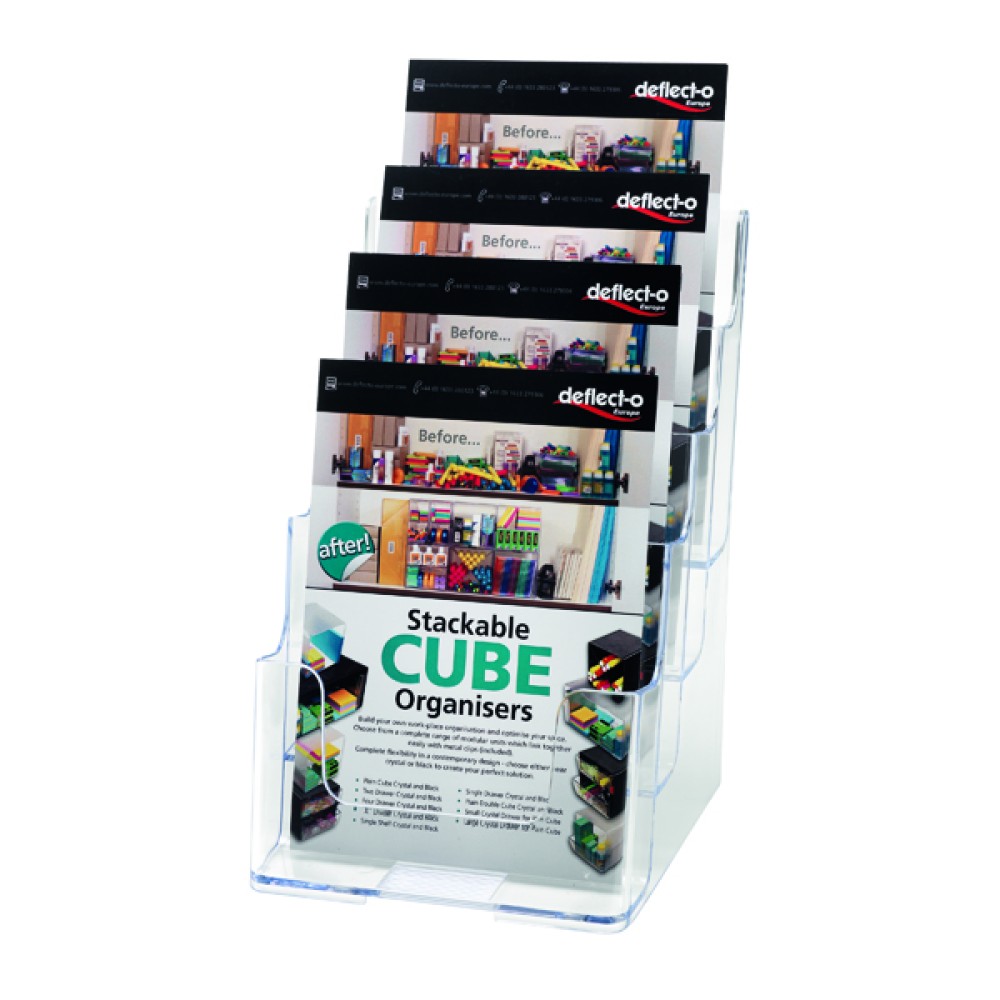 Deflecto 4 Tier Literature Holder A5 DE779YTCRY