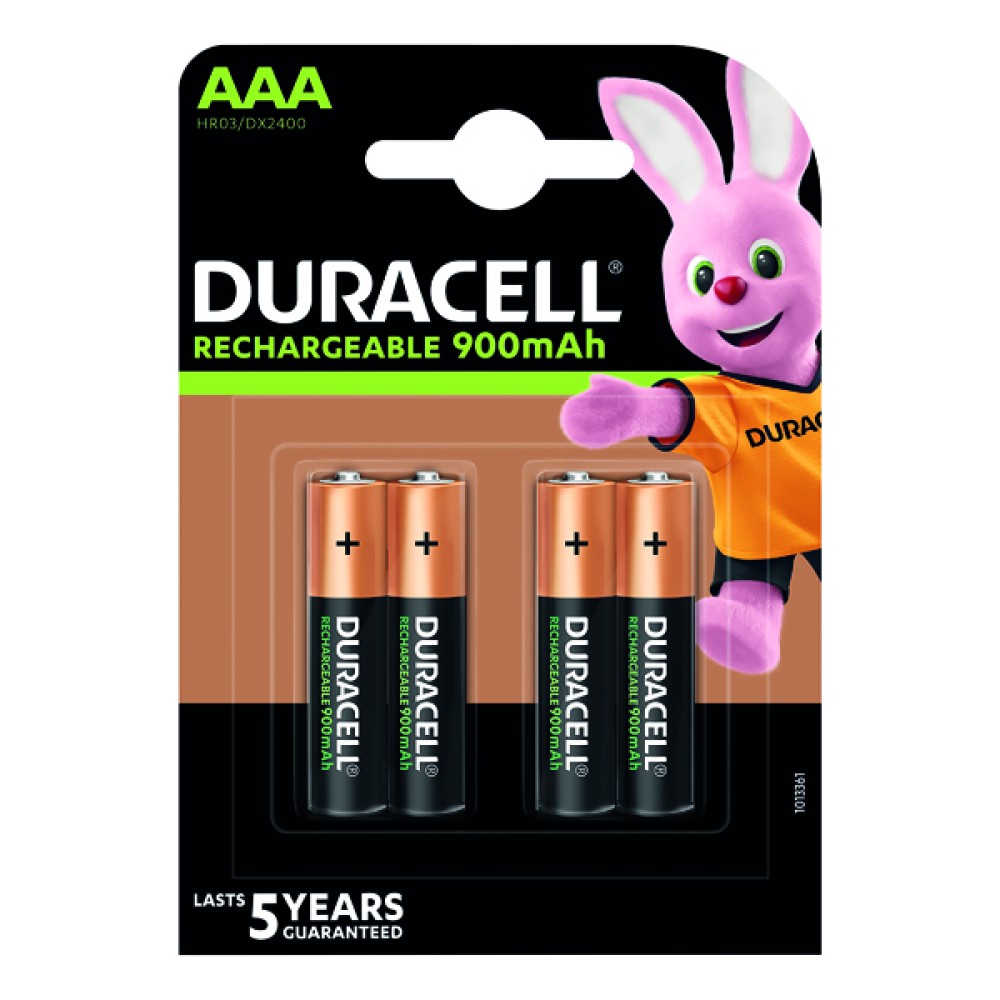 Duracell Stay Charged Rechargeable AAA NiMH 900mAh Batteries (4 Pack) 81364750