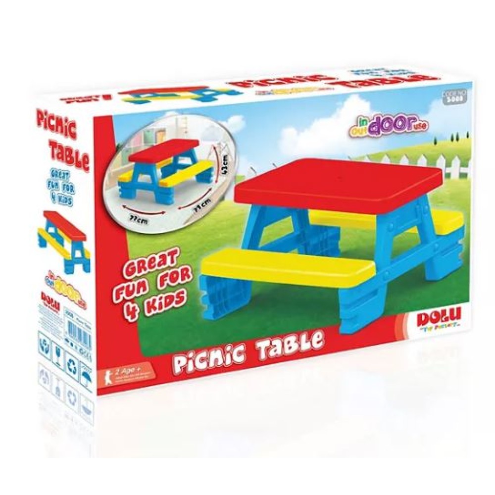 Dolu Toddlers Kids Picnic Table For 4