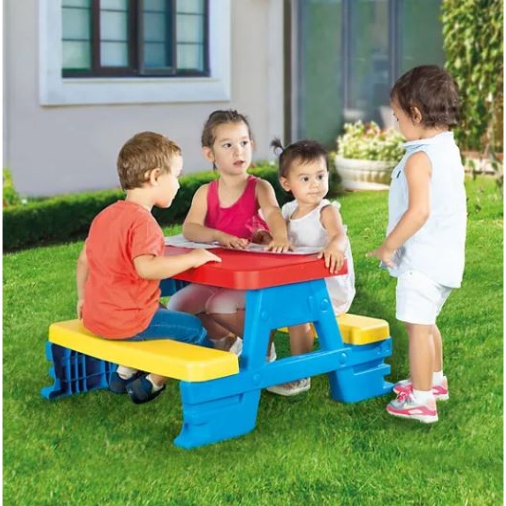 Dolu Toddlers Kids Picnic Table For 4