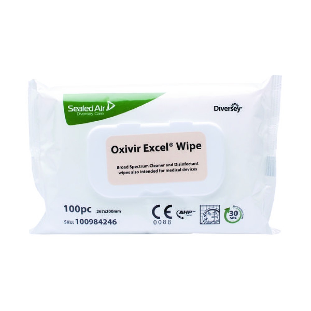 Diversey Oxivir Excel 100 Wipes (12 Pack) 100984246
