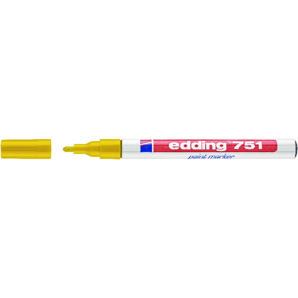 Edding 751 Bullet Tip Paint Marker Fine Yellow (10 Pack) 751-005
