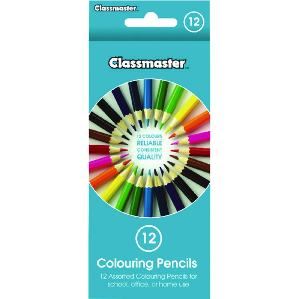 Classmaster Colouring Pencils Assorted (12 Pack) CPW12