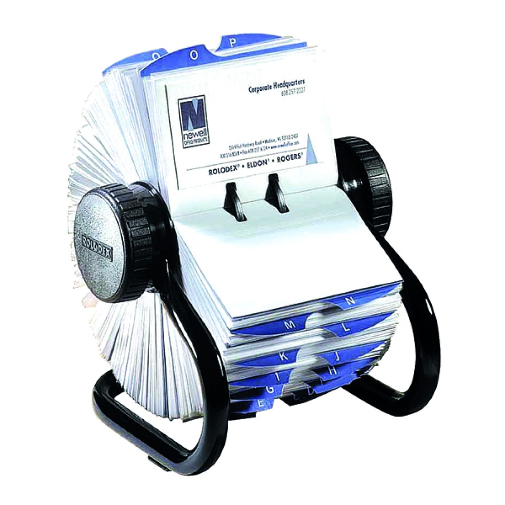 Rolodex Classic 200 Rotary Card File Black 67236