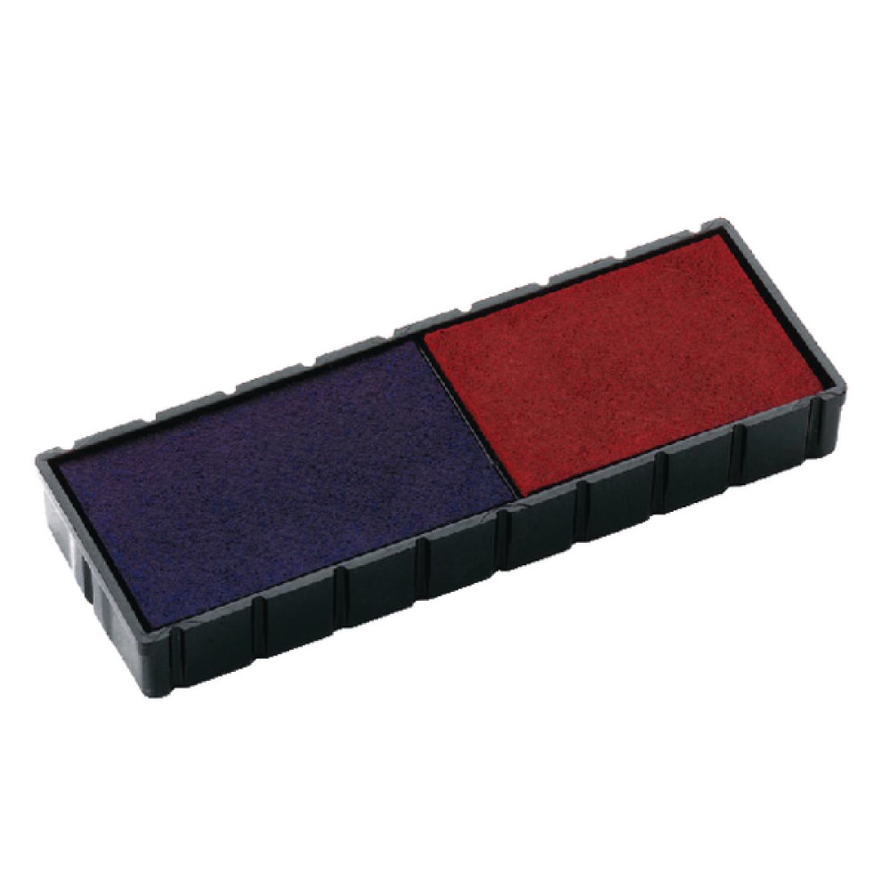 COLOP E/12/2 Replacement Ink Pad Blue/Red (2 Pack) E/12/2