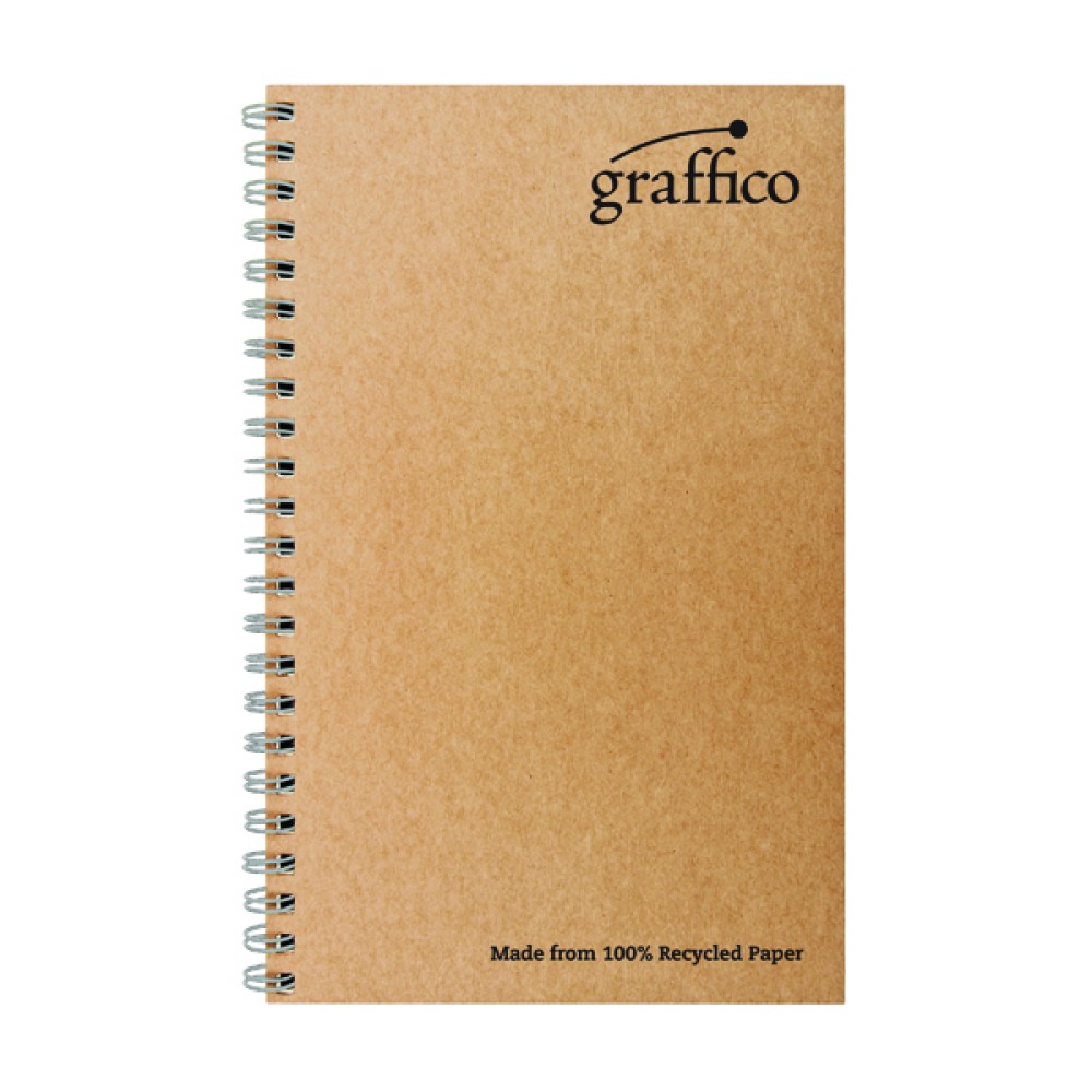 Graffico Recycled Wirebound Notebook 160Pg A5 (10 Pack) EN07341