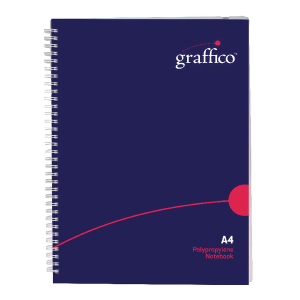 Graffico Hard Cover Wirebound Notebook 160 Pages A4 500-0510