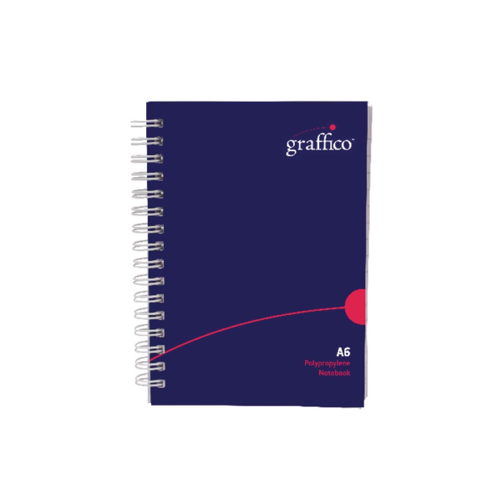 Graffico Hard Cover Wirebound Notebook 160 Pages A6 5000465