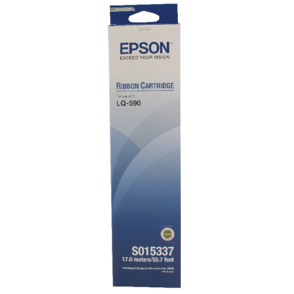 Epson LQ-590 Black Fabric Ribbon Cartridge C13S015337