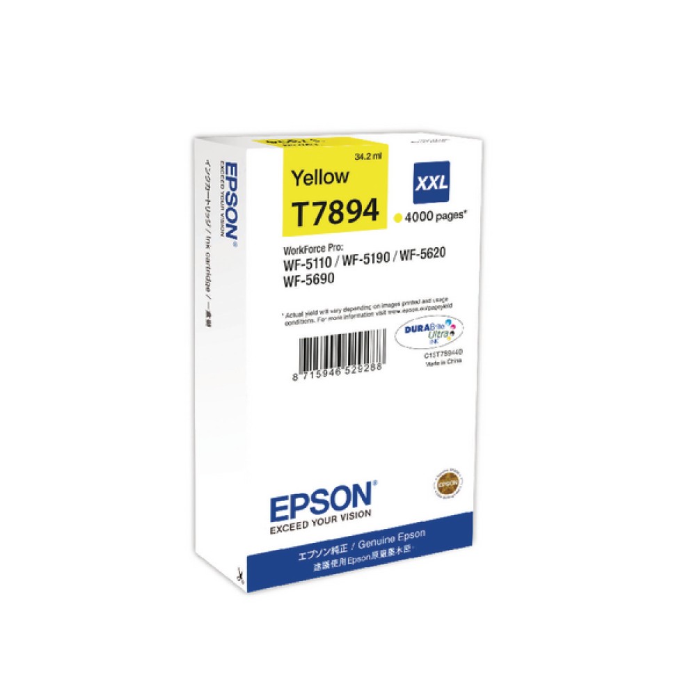 Epson Yellow Extra High Yield Inkjet Cartridge C13T789440 / T7894