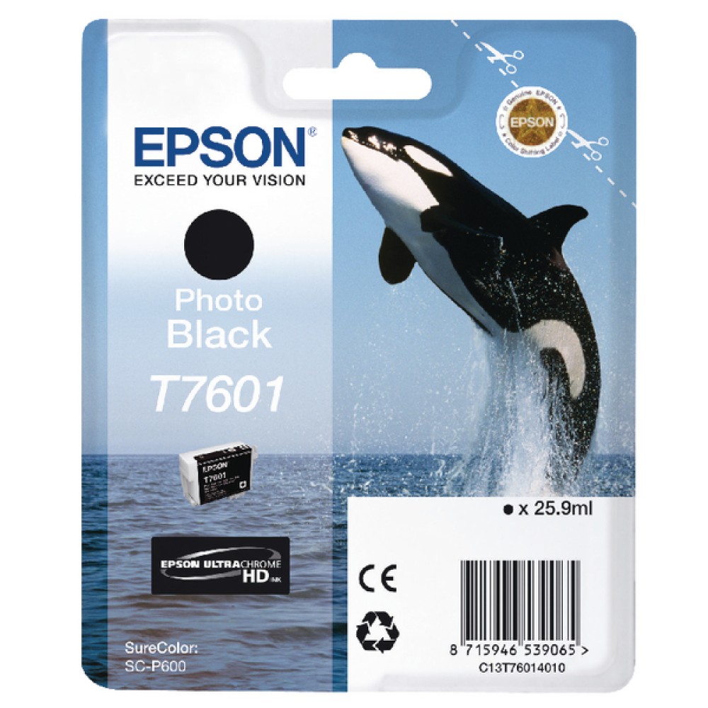 Epson T7601 Photo Black Ink Cartridge C13T76014010 / T7601