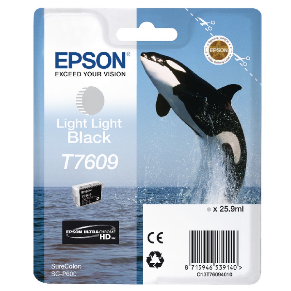 Epson T7609 Light Light Black Ink Cartridge C13T76094010 / T7609