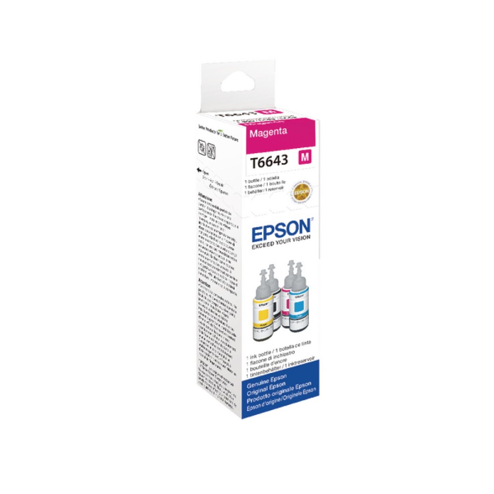 Epson T6643 Magenta 70ml Ink Bottle C13T664340 / T6643